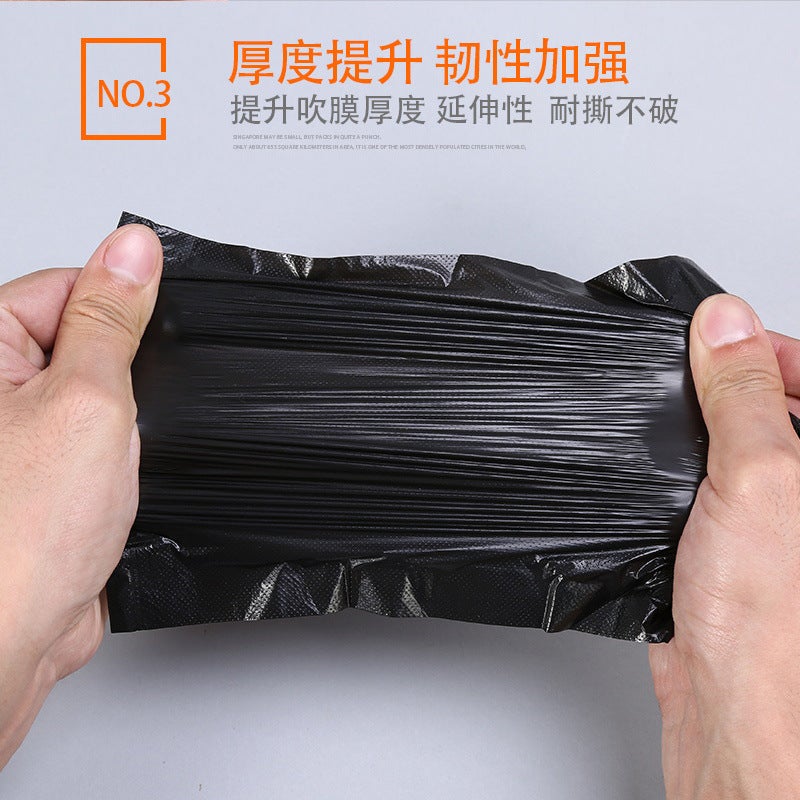 Small Garbage Bag Mini Small Desktop 20Cm Car Disposable Black Vest Style Red Plastic Bag - Image 4